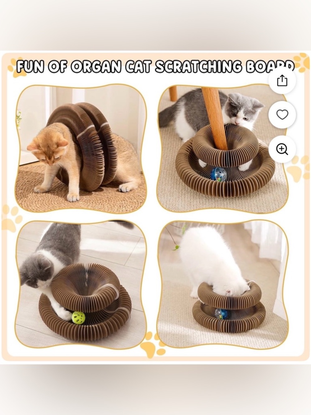 Magic Organ Cat Scratching Toy- 1 Large and 1 Small - Picture 13 of 13
